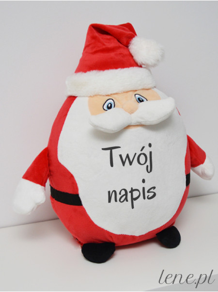 Pluszak Mikołaj z Twoim Napisem 35 cm - maskotka personalizowana