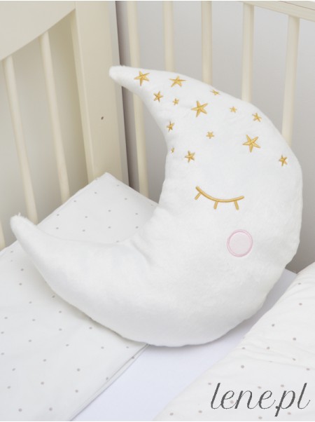 Poduszka dla dzieci Księżyc 39x40 cm Kolor Biały
