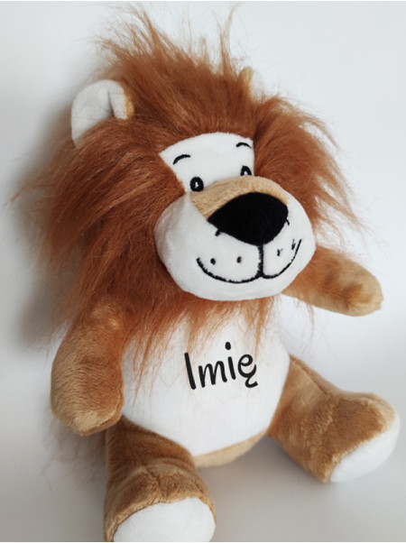  Pluszak Lew z Imieniem Dziecka 26 cm - maskotka dla dzieci