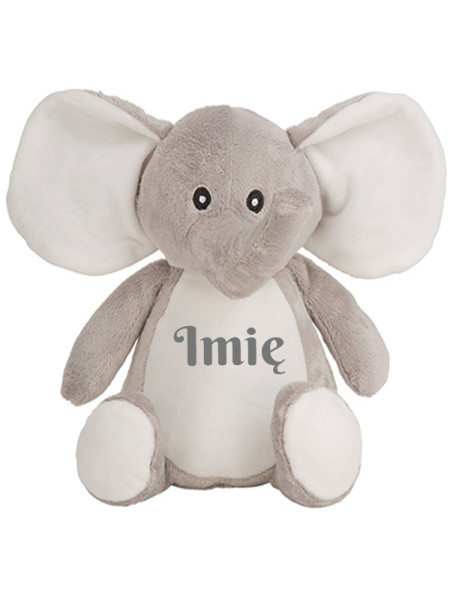  Słonik Szary z Imieniem wysokość 26 cm - maskotka dla dzieci
