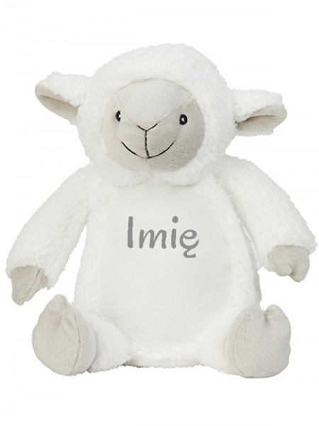  Owieczka Kolor Biały wysokość 26 cm - maskotka z nadrukiem