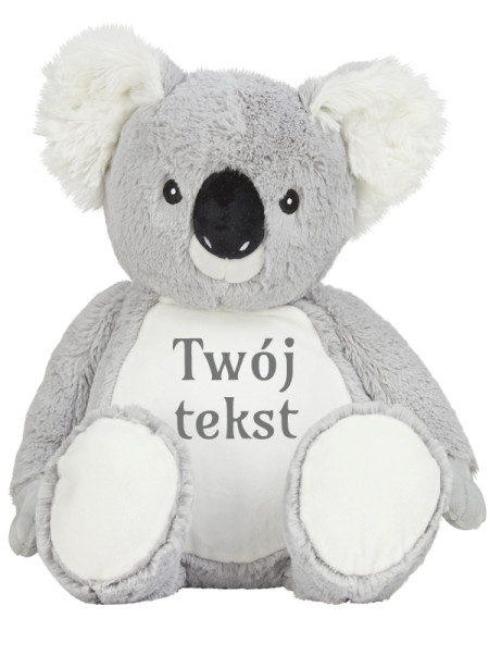 Koala Szary z Twoim Tekstem 42 cm - duża maskotka dla niemowląt
