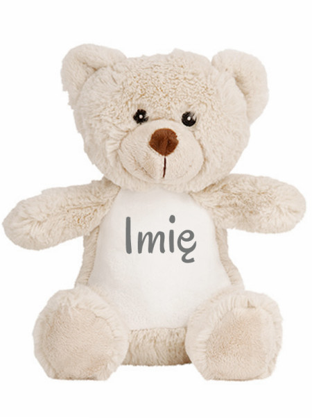 Miś jasnobrązowy wysokość 22 cm - maskotka personalizowana