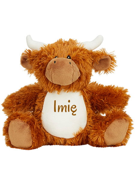 Krówka Górska z Rogami – Personalizowana Maskotka 22 cm