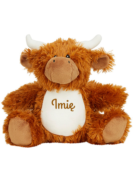 Krówka Górska z Rogami – Personalizowana Maskotka 22 cm