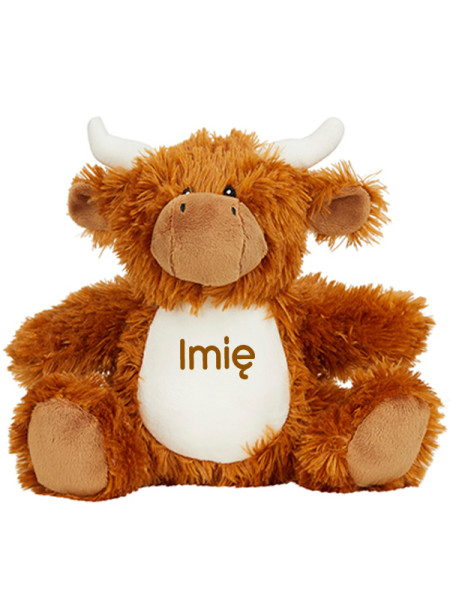 Krówka Górska z Rogami – Personalizowana Maskotka 22 cm