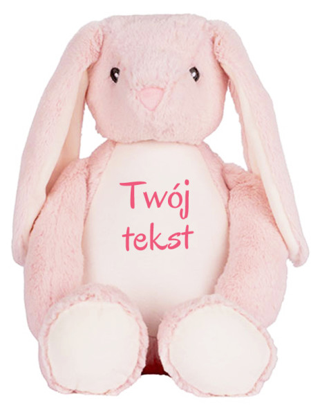  Króliczek Różowy z Twoim Napisem 45 cm - duży pluszak