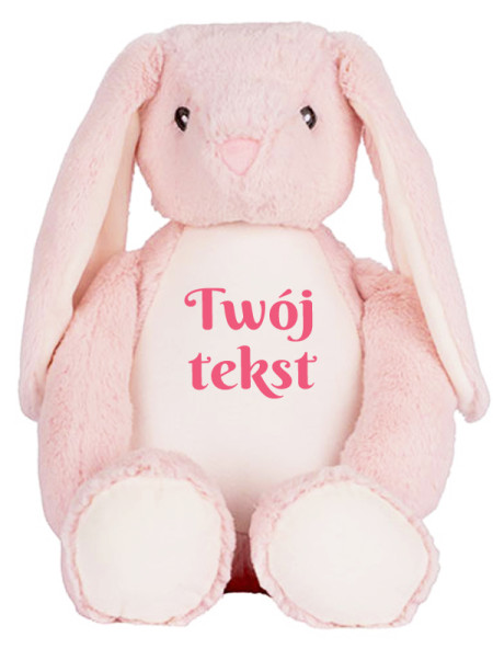  Króliczek Różowy z Twoim Napisem 45 cm - duży pluszak