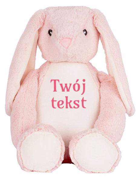  Króliczek Różowy z Twoim Napisem 45 cm - duży pluszak