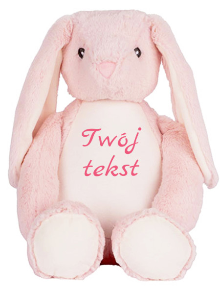  Króliczek Różowy z Twoim Napisem 45 cm - duży pluszak