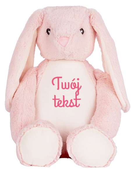  Króliczek Różowy z Twoim Napisem 45 cm - duży pluszak