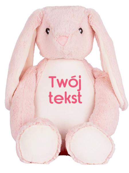  Króliczek Różowy z Twoim Napisem 45 cm - duży pluszak