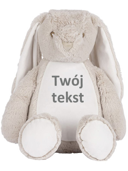 Beżowy Króliczek z Imieniem – Personalizowana Maskotka 45 cm