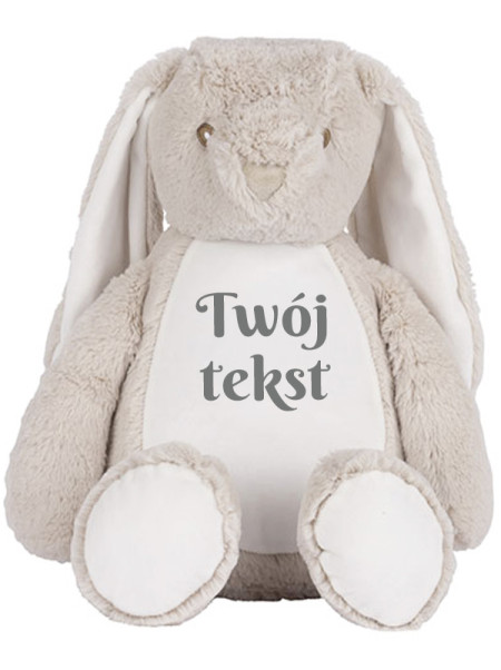 Beżowy Króliczek z Imieniem – Personalizowana Maskotka 45 cm