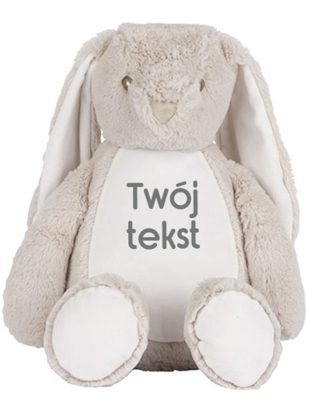 Beżowy Króliczek z Imieniem – Personalizowana Maskotka 45 cm