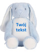  Niebieski Króliczek z Twoim Napisem – Personalizowana Maskotka 45 cm