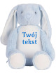  Niebieski Króliczek z Twoim Napisem – Personalizowana Maskotka 45 cm