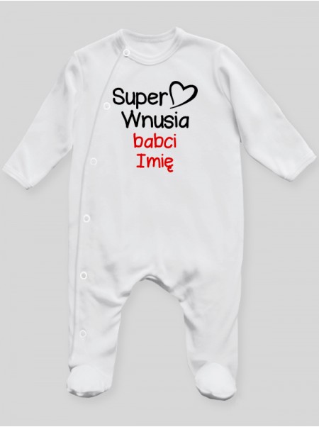 Super Wnusia + Imię Babci - pajac niemowlęcy