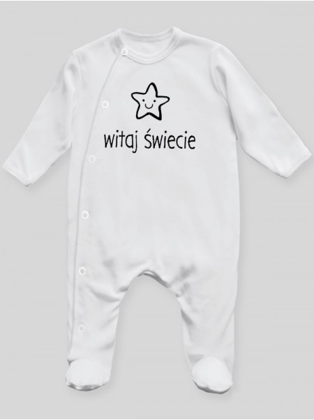 Witaj Świecie 02 - pajac niemowlęcy Witaj Świecie 02 - pajac niemowlęcy