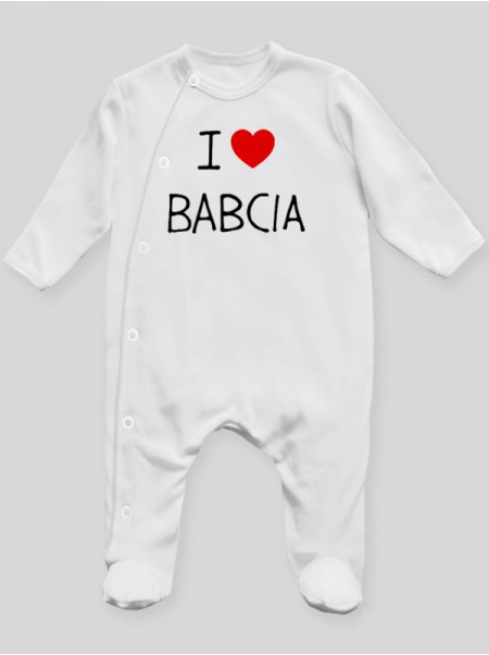 I Love Babcia - pajac niemowlęcy I Love Babcia - pajac niemowlęcy