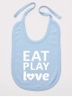 Eat Play Love - śliniak bawełniany z napisami