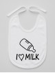 I Love Milk z Butelką - śliniak dla noworodka
