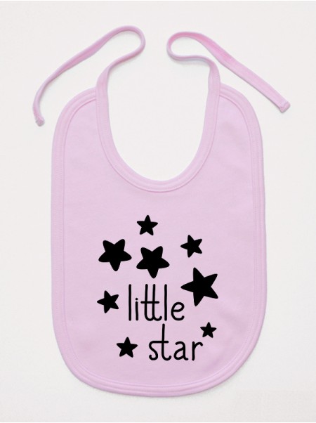 Little Star Napis z Gwiazdkami - śliniak dla dziewczynki