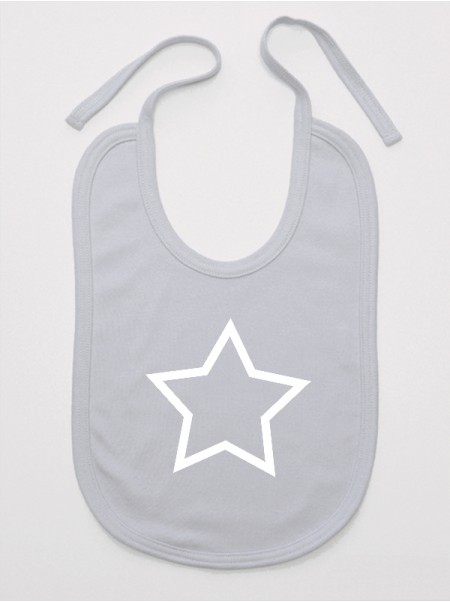Gwiazda - śliniak z nadrukiem dla niemowląt