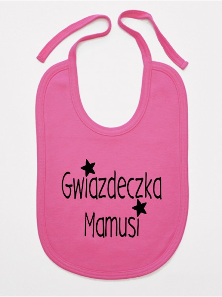 Gwiazdeczka Mamusi - śliniaczek bawełniany dla dziewczynki