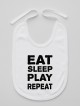 Eat Sleep Play Repeat - śliniak ze śmiesznym napisem