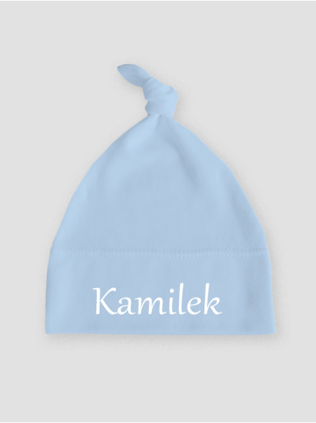  Czapeczka z imieniem Kamilek kolor błękitny