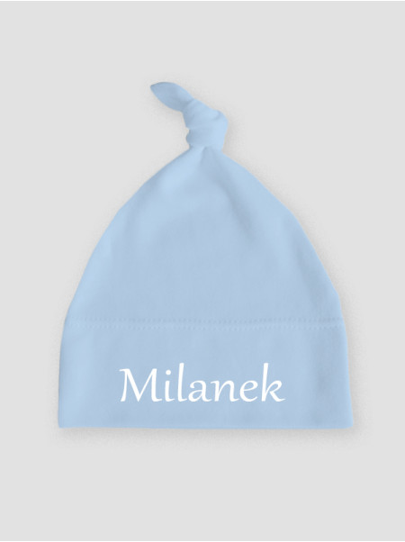  Czapeczka z imieniem Milanek kolor błękitny