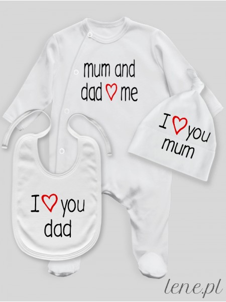 Love Mum And Dad  - komplet niemowlęcy