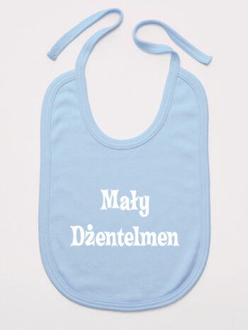 Mały Gentelman - śliniak dla chłopca z nadrukiem - Błękitny