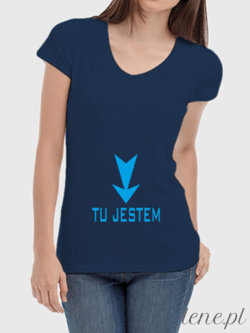 Bluzka damska Tu Jestem 01 - Granatowy