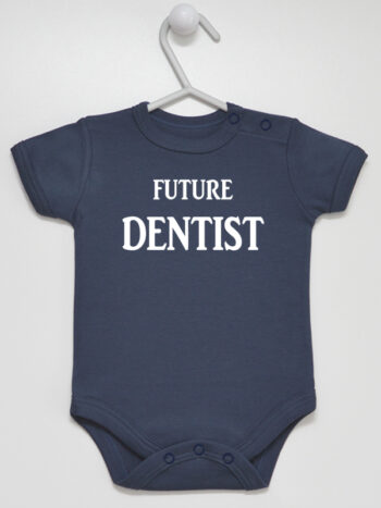 Future Dentist - bodziak z nadrukami - Granatowy - Krótki rękaw