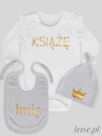 Książę + Imię - komplet niemowlęcy - Długi