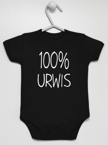 100% URWIS - body dla niemowlaka z nadrukiem - Czarny - Krótki rękaw