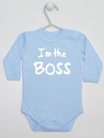 I`m The Boss - bodziak ze śmiesznym napisem - Błękitny - Długi rękaw I`m The Boss - bodziak ze śmiesznym napisem - Błękitny - Długi rękaw