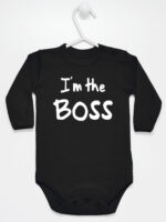 I`m The Boss - bodziak ze śmiesznym napisem - Czarny - Długi rękaw I`m The Boss - bodziak ze śmiesznym napisem - Czarny - Długi rękaw