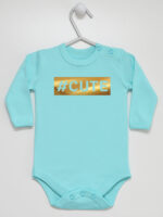 #Cute Hashtag Nadruk Złoty - body dla dzieci - Miętowy - Długi rękaw #Cute Hashtag Nadruk Złoty - body dla dzieci - Miętowy - Długi rękaw