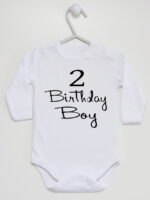 Brithday Boy - bodziak dla chłopca na drugie urodziny - Biały - Długi rękaw Brithday Boy - bodziak dla chłopca na drugie urodziny - Biały - Długi rękaw