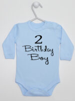 Brithday Boy - bodziak dla chłopca na drugie urodziny - Błękitny - Długi rękaw Brithday Boy - bodziak dla chłopca na drugie urodziny - Błękitny - Długi rękaw