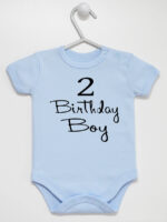 Brithday Boy - bodziak dla chłopca na drugie urodziny - Błękitny - Krótki rękaw Brithday Boy - bodziak dla chłopca na drugie urodziny - Błękitny - Krótki rękaw