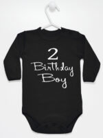 Brithday Boy - bodziak dla chłopca na drugie urodziny - Czarny - Długi rękaw Brithday Boy - bodziak dla chłopca na drugie urodziny - Czarny - Długi rękaw