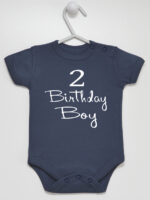 Brithday Boy - bodziak dla chłopca na drugie urodziny - Granatowy - Krótki rękaw Brithday Boy - bodziak dla chłopca na drugie urodziny - Granatowy - Krótki rękaw