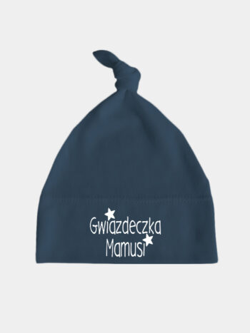 Gwiazdeczka Mamusi - czapeczka dla dziewczynki z nadrukiem - Granatowy