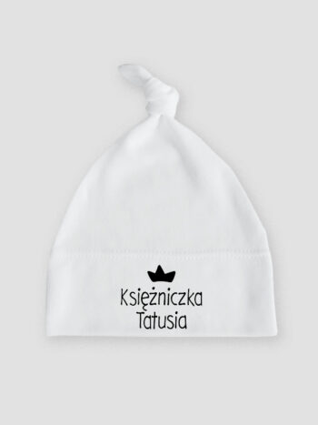 Księżniczka Tatusia - czapka dla dziewczynki z napisami - Biały