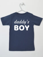Daddy's Boy Nadruk Biały - koszulka z napisami - Granatowy - Koszulka krótki rękaw