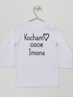 Kocham Ciocie + Imiona Cioć - t-shirt z nadrukiem - Biały - Koszulka długi rękaw Kocham Ciocie + Imiona Cioć - t-shirt z nadrukiem - Biały - Koszulka długi rękaw